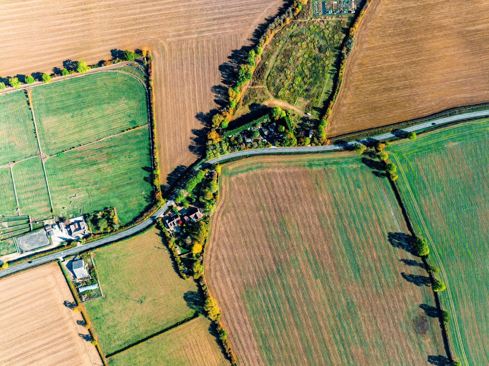 Aerial farmland image for DroneX service inquiry call to action