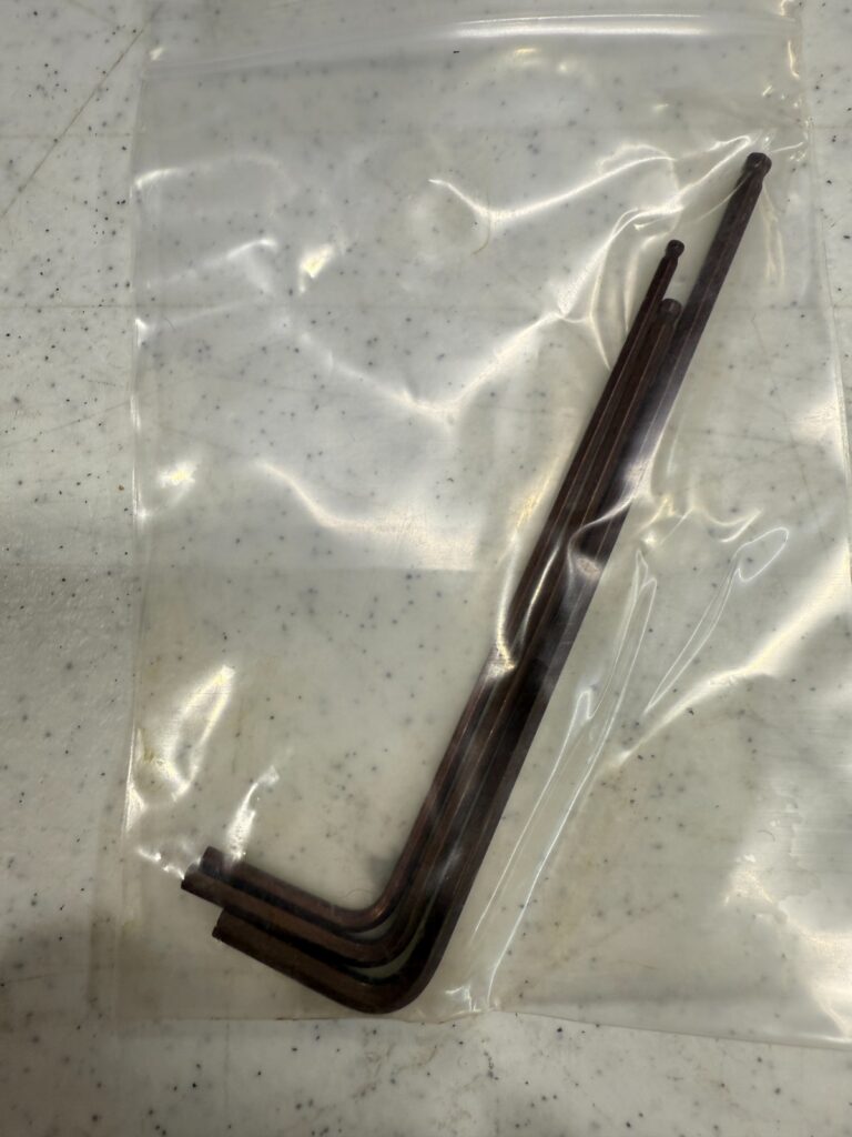L-Shaped Hex Keys Assembly Tools Long Allen Wrench Lot of 3 - 026