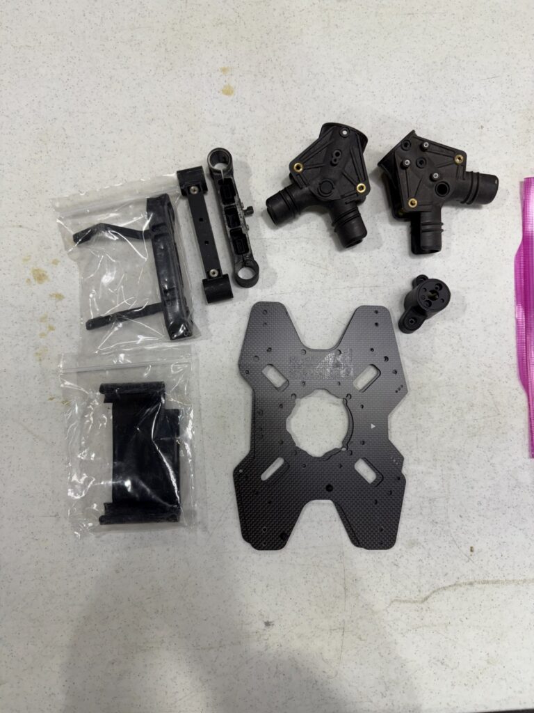 DJI Agras MG-1P RTK Black Carbon Fiber Mounting Plate & Nozzle Components 2299