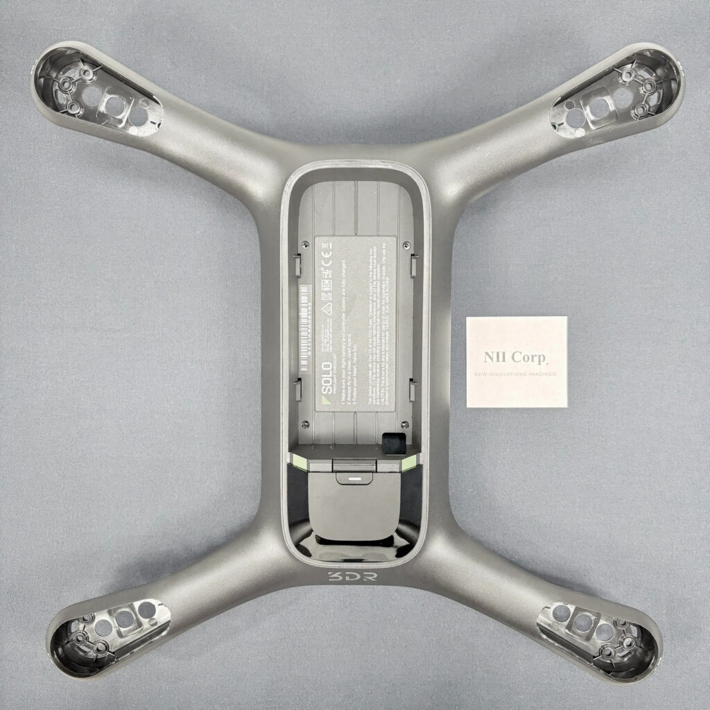3D Robotics Solo Metallic Gray Durable Remote Control Quadcopter Body Shell 2232